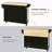 Kitchen Cart With Rubber Wood Drop-Leaf Countertop ,Cabinet Door Internal Storage Racks,Kitchen Island On 5 Wheels With Storage Cabinet And 3 Drawers For Dinning Room-1381994262