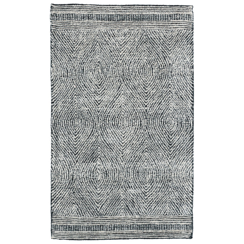 Klaus Hand Tufted Wool Geometric Rug, Rectangle 3' x 5'