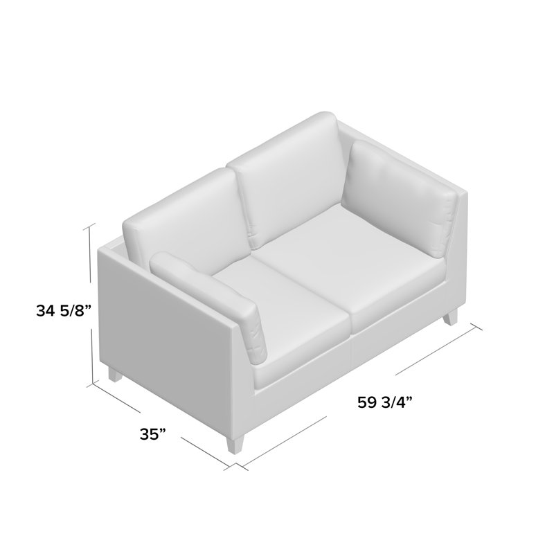 59.8'' Upholstered Loveseat