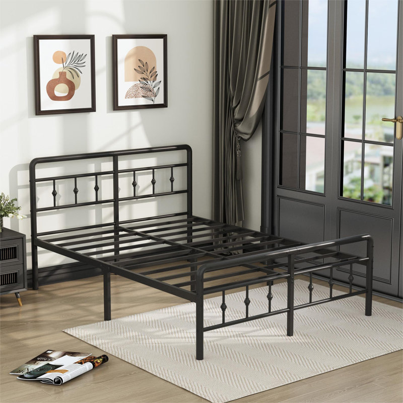 Lizar Metal Open-Frame Storage Bed, California King