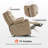 Small Dual Motor Power Recliner Lift Chair with Massage and Dual Heating, Adjustable Headrest, Extended Footrest-503550923