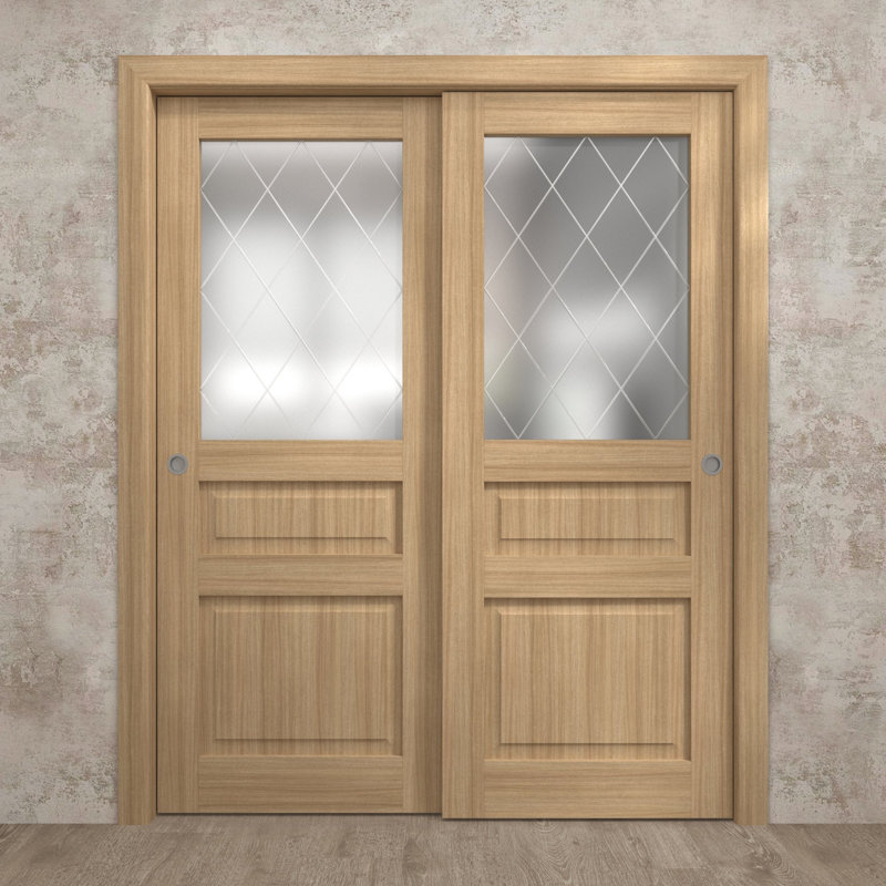 Portes coulissantes pour garde-robe coulissantes | Ego 5011 | Ensemble de quincaillerie Rails | Portes de garde-robe de chambre en bois massif