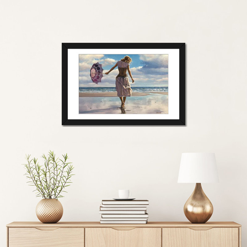 " Walking On Broken Clouds ", 16" H x 24" W x 1" D, Black Framed Fine Art Paper