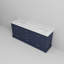 Meuble-lavabo double avec comptoir en quartz blanc-110821951