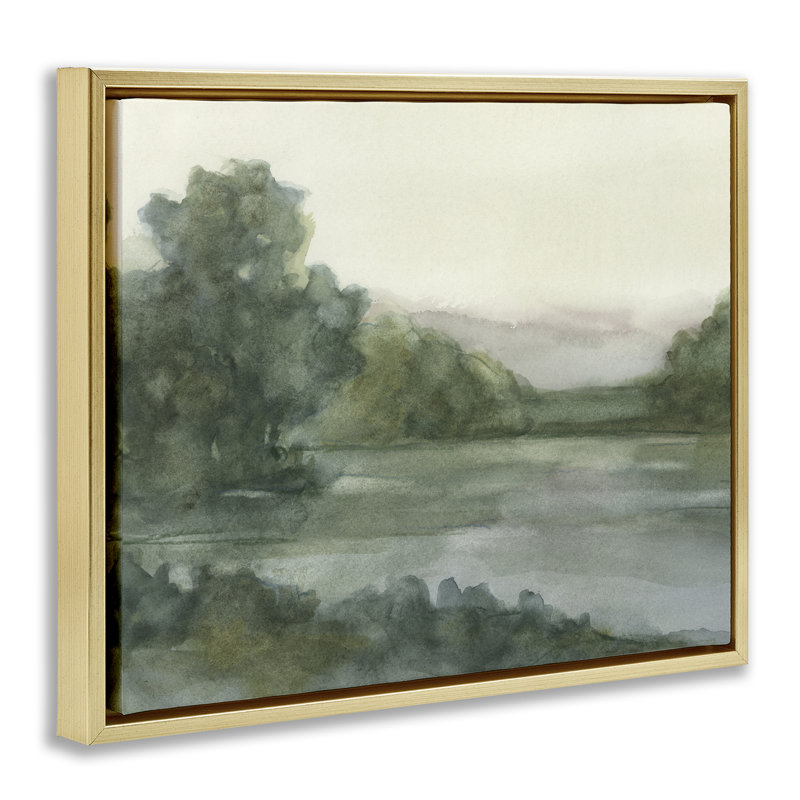 «Mauve Mountain View», art mural encadré par Floater, Cadre flottant gris lustré, H 25 po x l 31 po