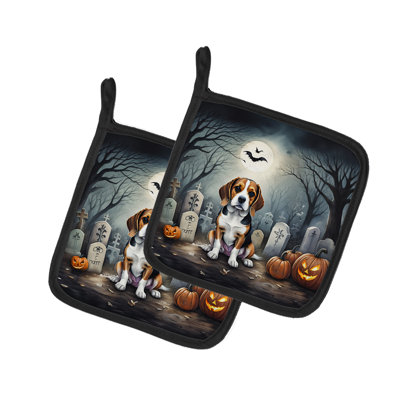 Paire de porte-casseroles Beagle Spooky Halloween