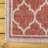 Hague Moroccan Trellis Textured Weave Red/Beige Indoor/Outdoor Rug-928745995