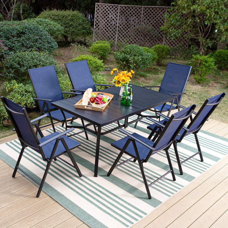 6 - Person Patio Dining Set with Rectangular Table