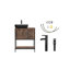 Meuble-lavabo simple 30 po avec lavabo sur pied Farmhouse-1071149084