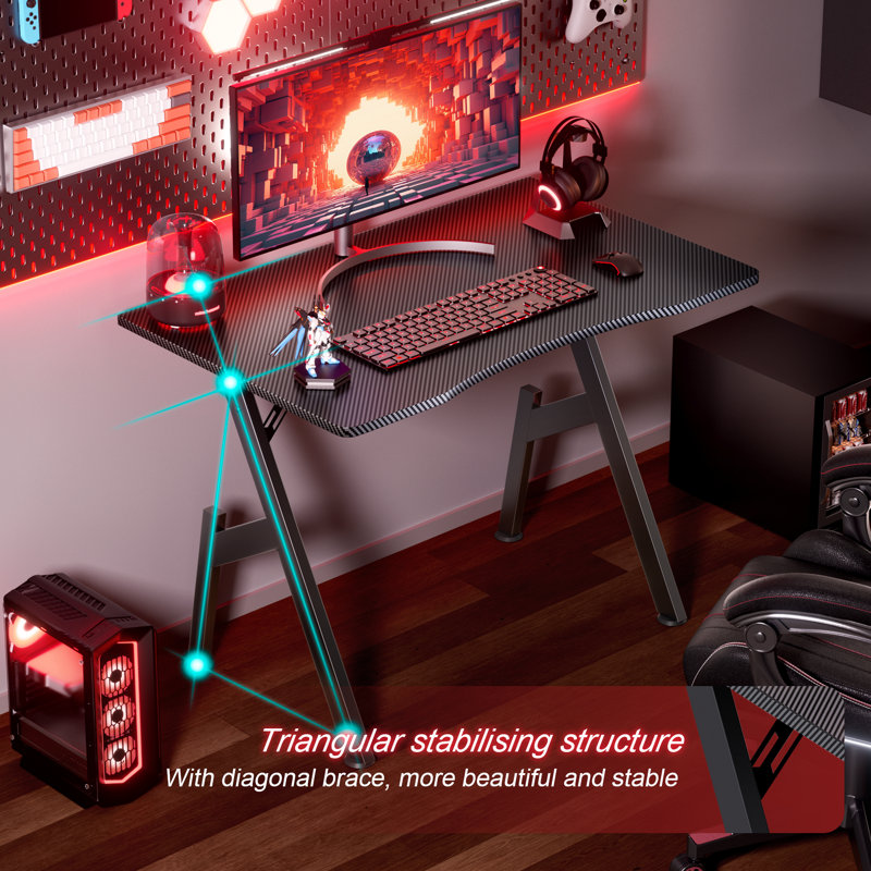 Metal Base Computer Desk, 74cm H x 80cm W x 50cm D
