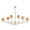 Polly Metal Chandelier (Natural Brass with White Scalloped Shade)
