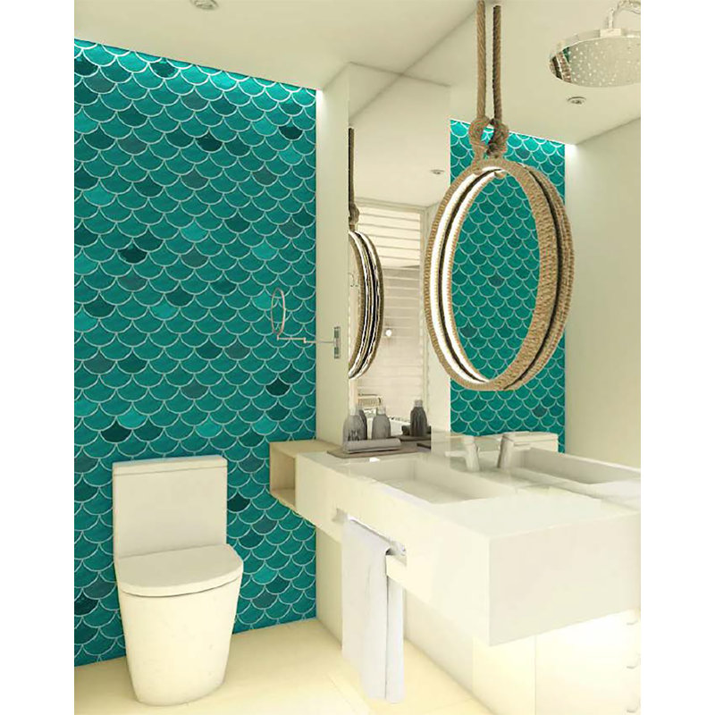 5" x 5" Ceramic Wall Tile, Emerald