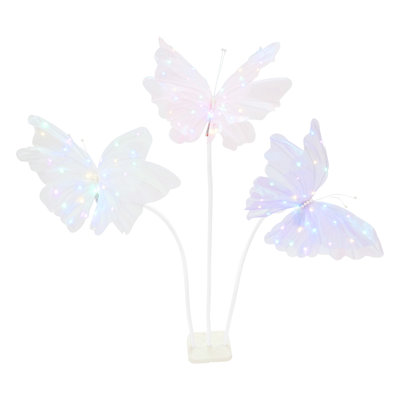 Giant LED Artificial Butterfly Light With Standing Base For Wedding Party Home Decor