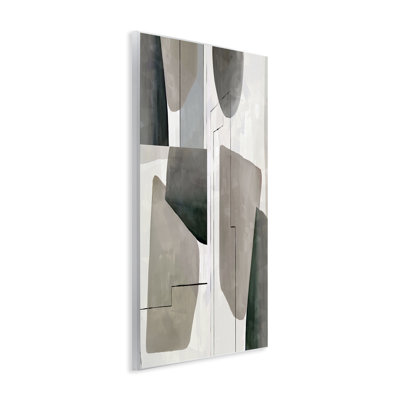 Art contemporain sur plaque géométrique oblongue, design by cartissi