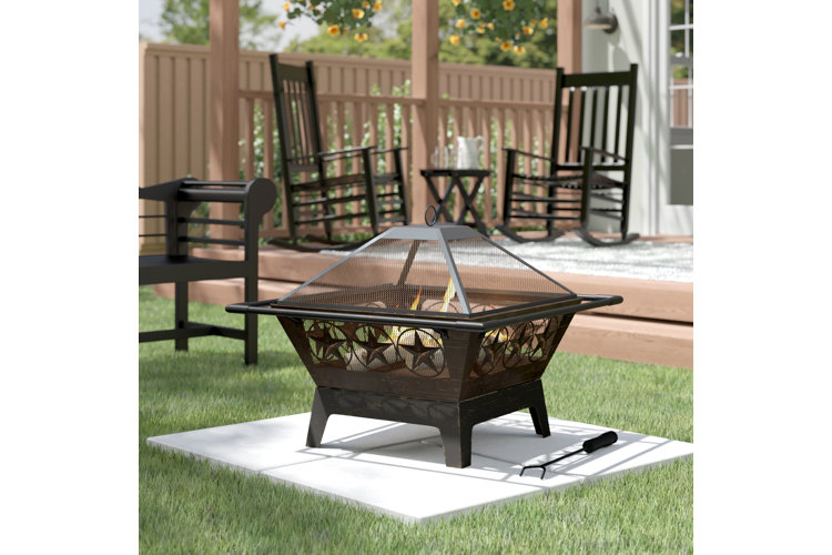 Roswita Steel Wood Burning Fire Pit