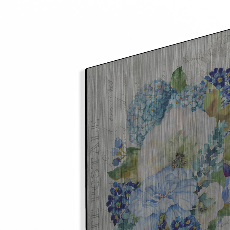 «Bouquet Francais C» par Jean Plout, art mural en métal, H 24 po x l 16 po