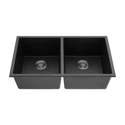 32.09'' L Double Bowl Quartz Kitchen Sink