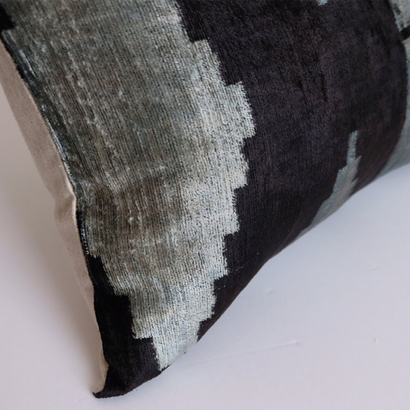 Frye Feather Throw Pillow, Ikat 16