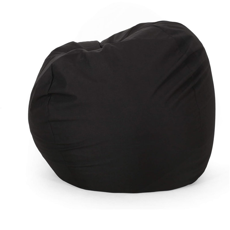 Fauteuil à billes noir Chrisholm, Tissu noir