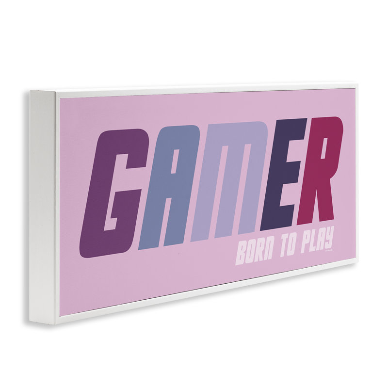 «Gamer Born To Play», estampe numérique, conception de Yass Naffas Designs, H 10 po x l 24 po