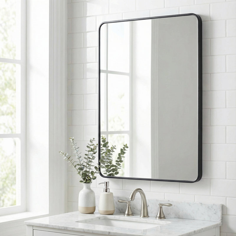 Miroir décoratif Arilynn, Noir