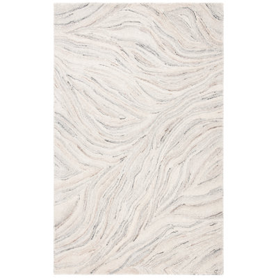 Tapis abstrait en laine et coton touffeté à la main Ymir