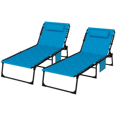 Ensemble de deux pièces inclinables pliables avec coussin et coussin