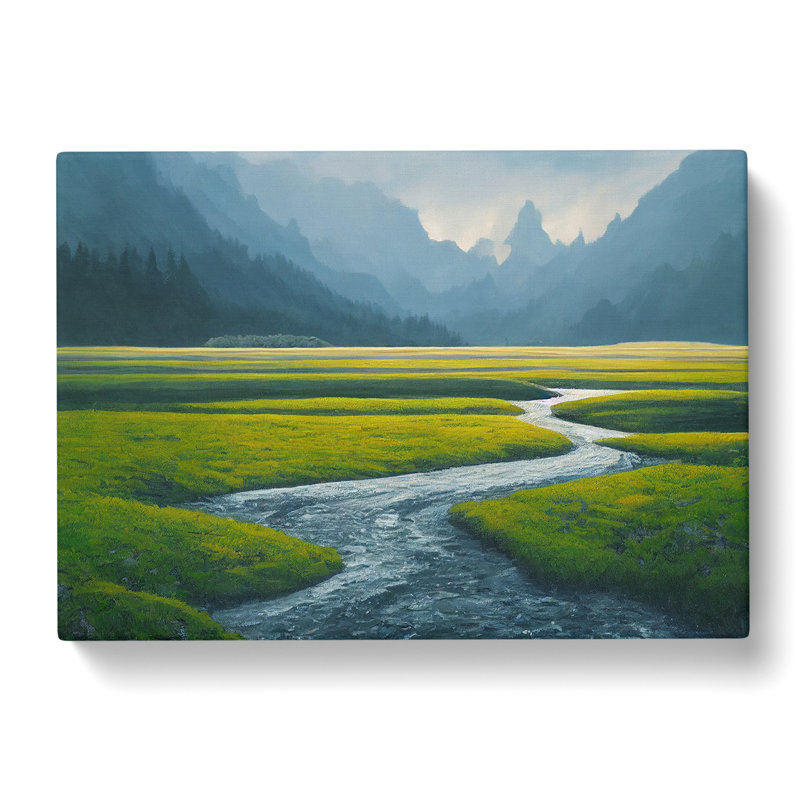 Forest River Path Vol.4 - Wrapped Canvas Print, 35cm H x 50cm W x 3cm D