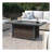 Aluminum/Wicker Propane Fire Pit Table