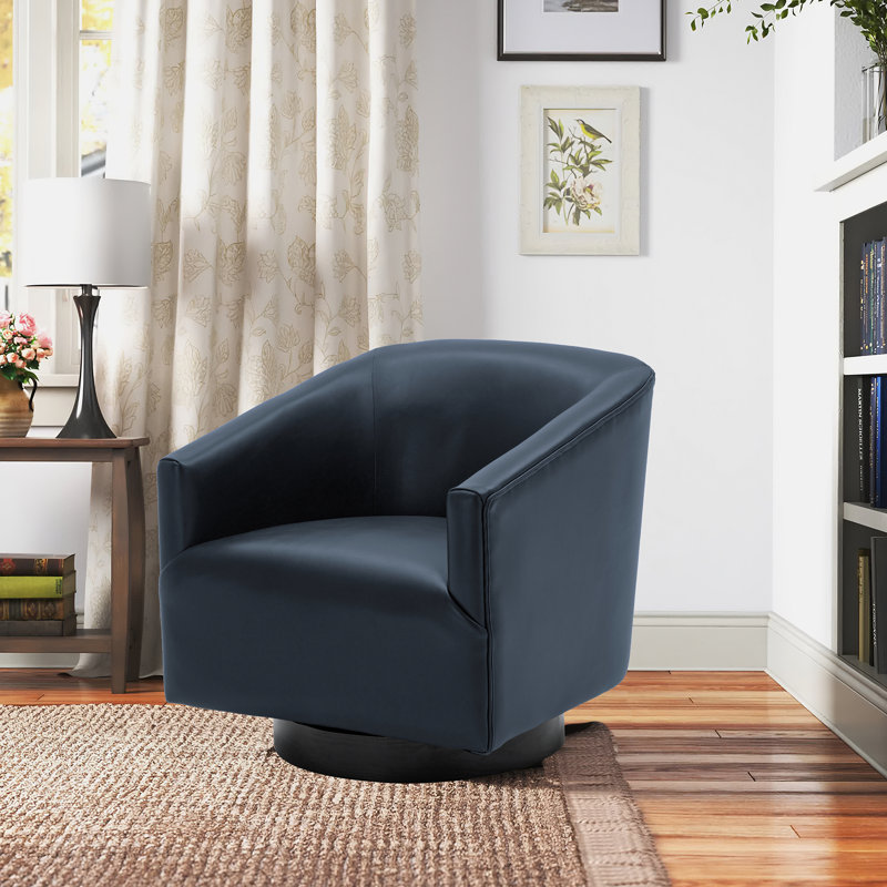 Chaise d'appoint pivotante en polyester polyvalente pour diverses occasions et styles, Blue