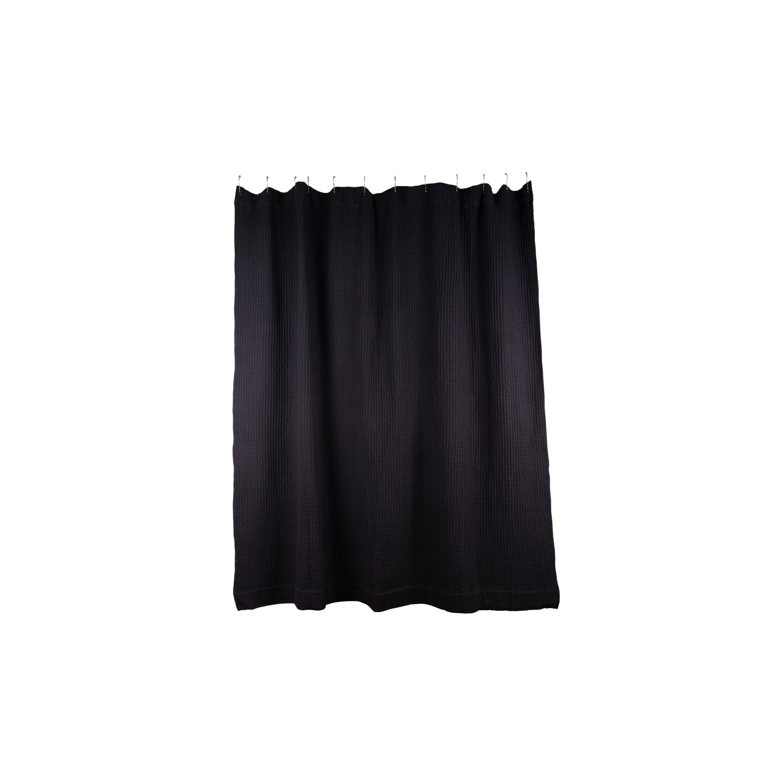Simple Cotton Shower Curtain, Black