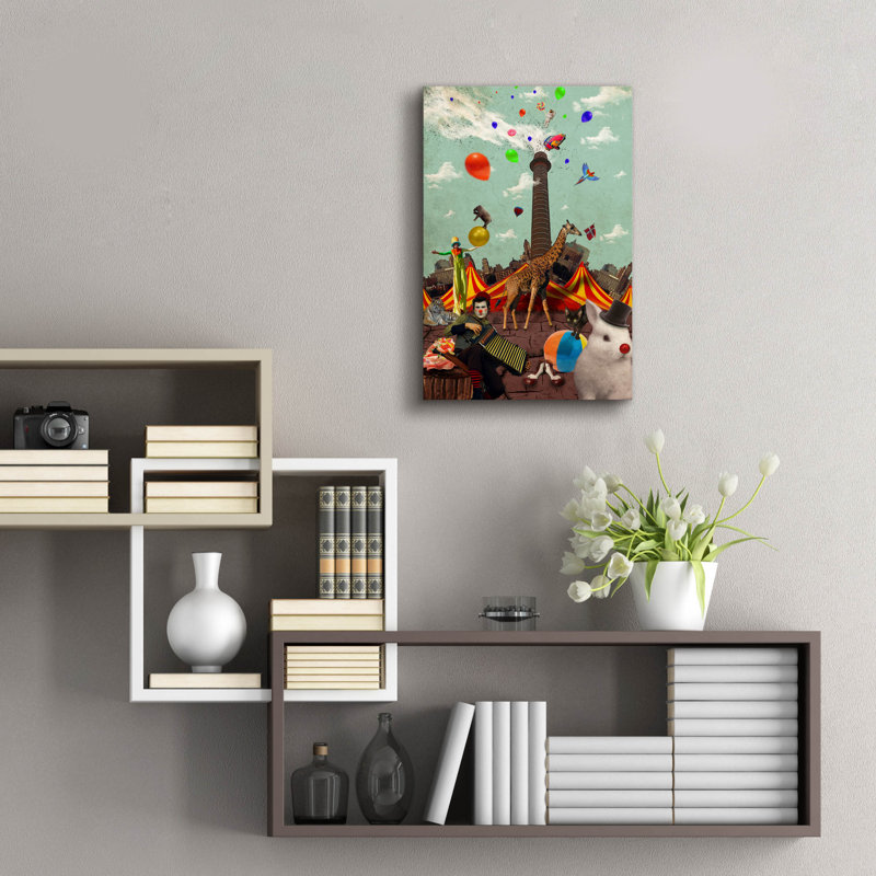 «Circus» par Elo Marc, acrylique, H 24 po x l 16 po x P 0,2 po