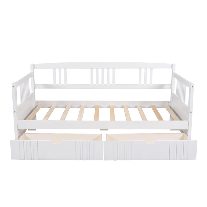 Belvia Daybed, Twin, White, 2 Drawers