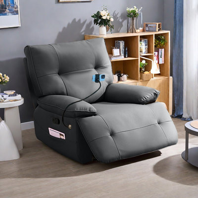Quanasia Modern Faux Leather Multi-Functional Recliner