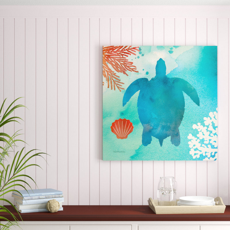 Under the Sea II 1 Piece Painting on Canvas, 91cm H x 91cm W x 3.8cm D