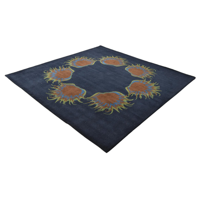 Square Jaycee Navy Blue Rug