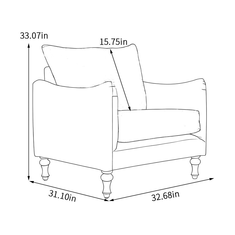 Fauteuil confortable avec coussin haute densité