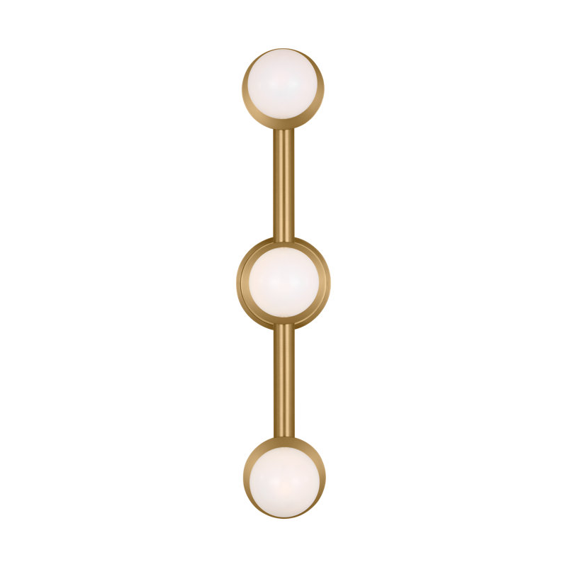 Nodes 3 - Light Vanity Light, Burnished Brass