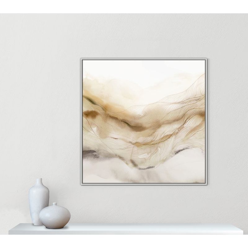 «Line Haze I» par Isabelle Z, Blanc, H 46,5 po x l 46,5 po