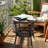 Calla Round Glass Outdoor Balcony Table , 18.9 " W 18.9 " D