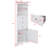 Tall Triangular Corner Cabinet With Triple Drawers And Customizable Shelves For Bathroom Kitchen-117531016