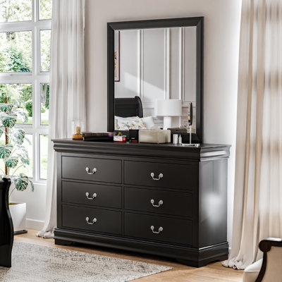 Ensemble commode et miroir 2 pièces Emelinda