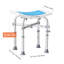 Chaise de douche antidérapante à hauteur réglable avec support transversal, idéale pour les personnes âgées et les personnes à mobilité réduite, capacité de 500 lb