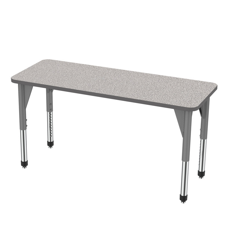 Table d'activité rectangulaire à hauteur réglable Premier Series, H 31 po x L 60 po x l 24 po, Gris, Gris nebula