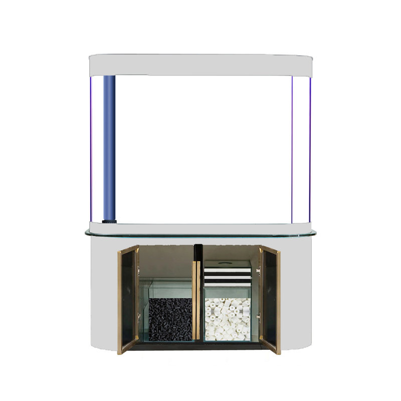 Aquarium Minimalist, H 66,1 po x l 59 po x P 19,6 po, Blanc