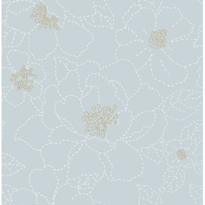 Camariya Floral Metallic Wallpaper Double Roll