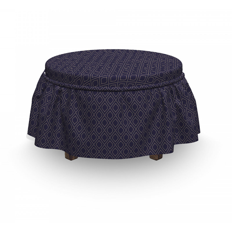 Ensemble de housse pour repose-pieds à coussins carrés 2 pièces geometry ogee tile