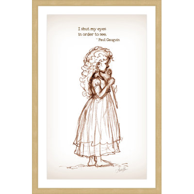 'Shut My Eyes' by Phyllis Harris Framed Print