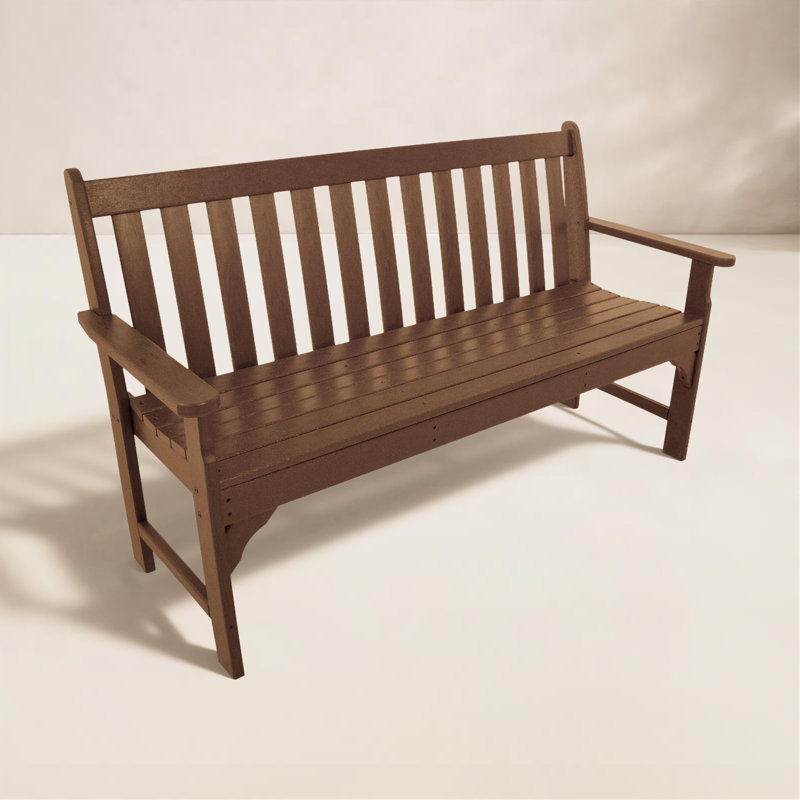 Banc de patio POLYWOOD Vineyard, H 35,25 po x l 48 po x P 24 po, Teck