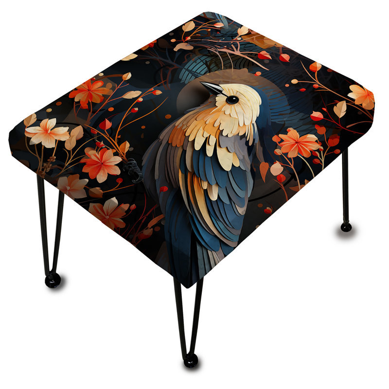 Tropical Sunset Colors Birds - Animal Rectangle Ottoman